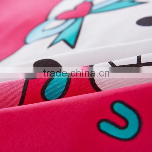 High Quality Assuerance 100%cotton Quilt Set Best Quality Best Soft Feelling Cartoon China Elegant Bed Sheet Set photo-3