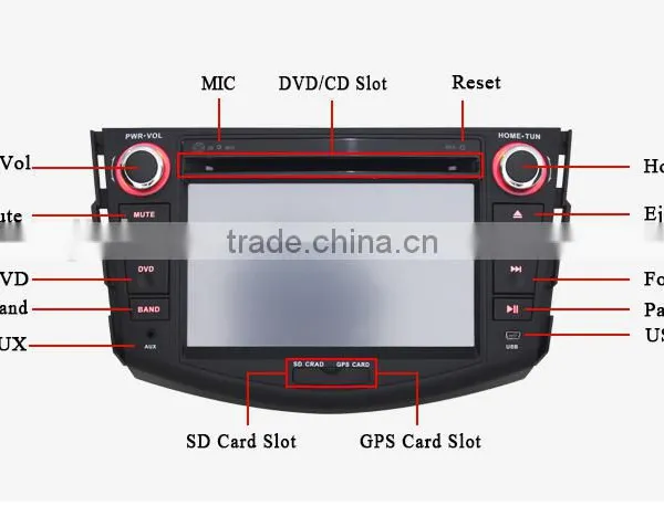Touch Screen Double Din Car DVD Car Stereo for TOYOTA RAV4 Car Radio GPS NAV 3G WIFI Bluetooth SWC RDS Phonebook AUX 1080P USBSD photo-3
