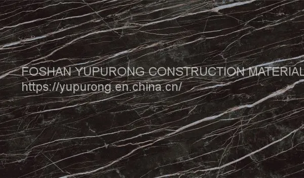Premium Matte Black Marble Large Format Thin Porcelain Panel 3000x1000mm photo-4