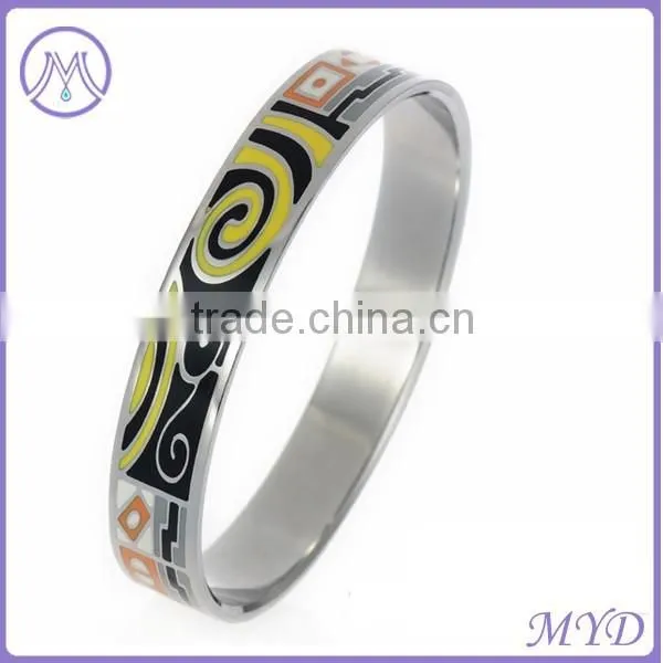 316L Stainless Steel Enamel MultiColor Bangle Bracelet photo-4