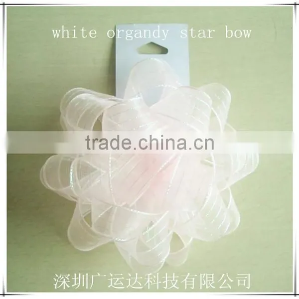 2015 Wholesale Christmas Decoration Star Bows With One Pcs on Paper Card photo-2