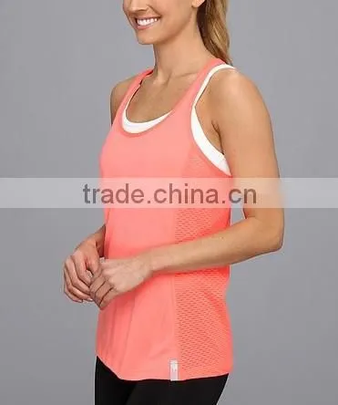 2015 China Manufacturer Customized Women Stertch Mesh Tank Top photo-3