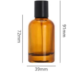 Amber glass bottle