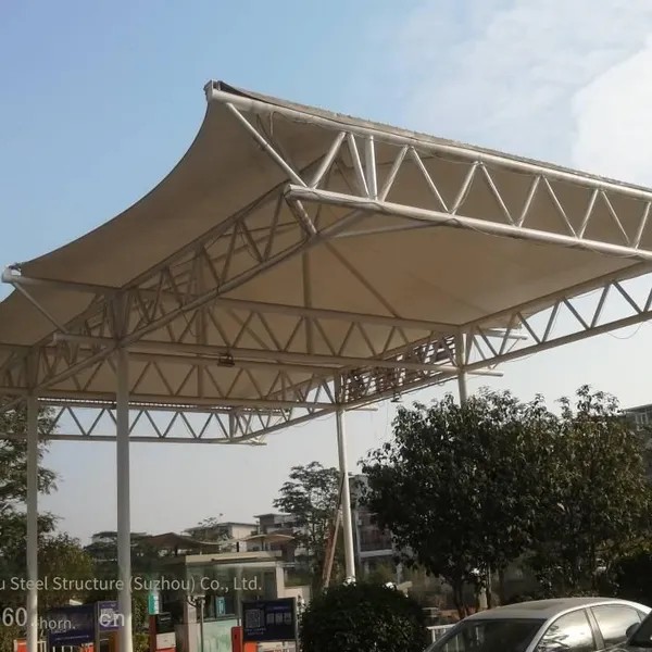 membrane structure entrance gatehouses for residential communities, membrane structure school stands, production, construction and installation of pvdf membrane structure stadium roofs