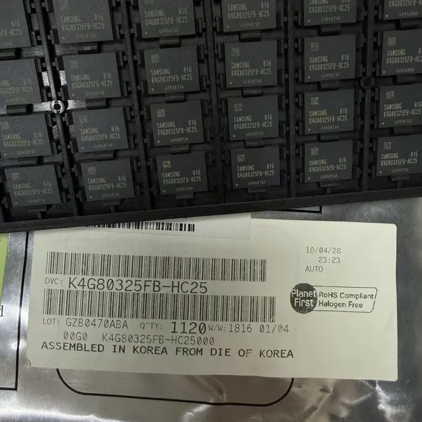 SAMSUNG K4G80325FB-HC25 GDDR5 Memory Chip 8Gb 8Gbps High-Speed Graphics RAM photo-2
