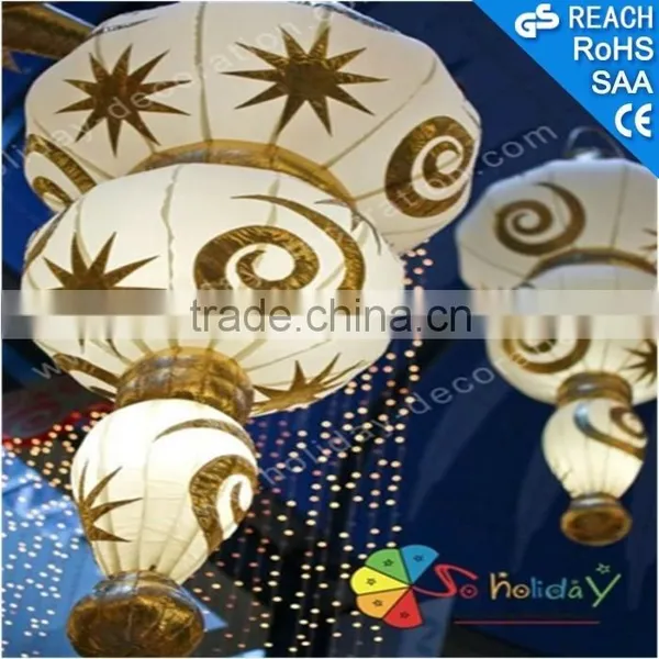 Shopping Mall Hanging Ramadan Lanterns With Light Decoration Atrium Shopping Mall Decoration