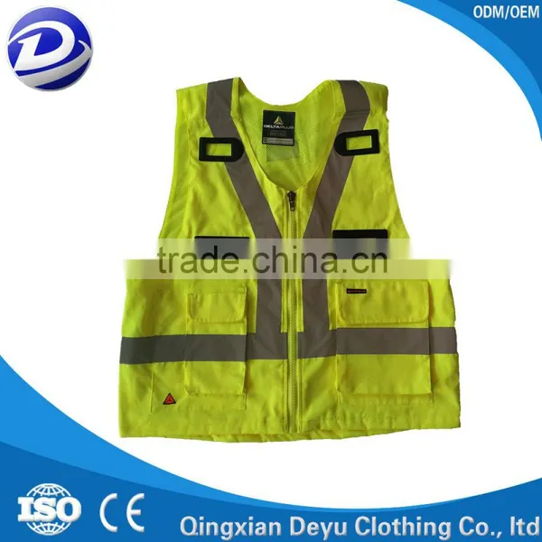 yellow fluorescent safety vest