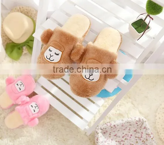 2015 New Arrival Soft Terry Women Winter Indoor Warm Slipper With Smile Face photo-3