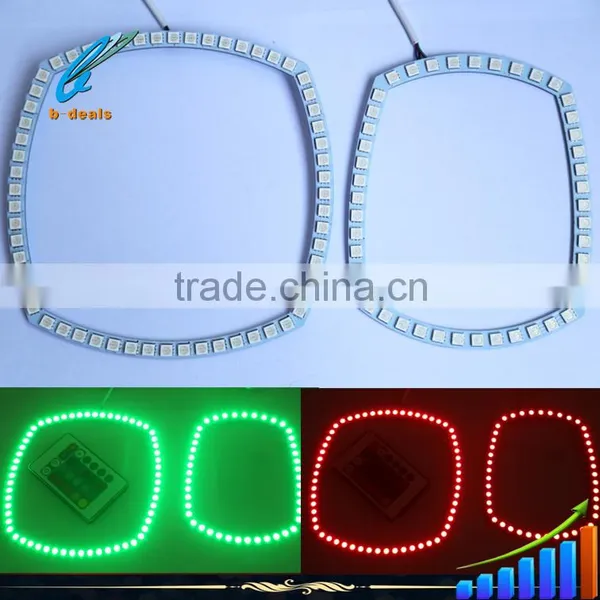 RGB Multi-Color LED Angel Eyes Halo Rings Kit For 2011-2014 Dodge Charger With Remote photo-2