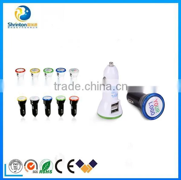 High Quality 5v 2a Dual Usb Car Charger With LED Light photo-3