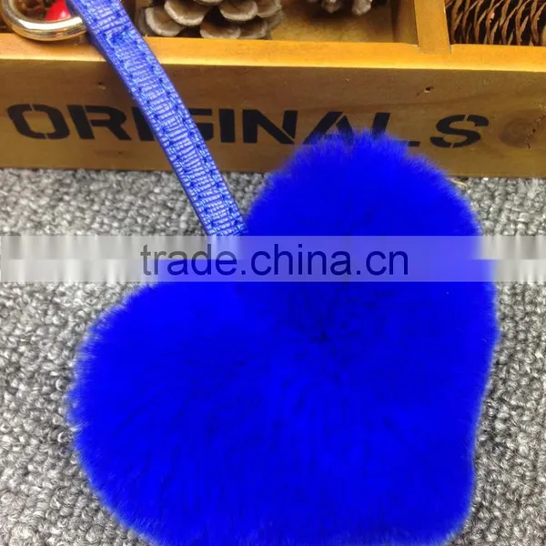 2016 Latest Cute Heart Pendant Fashion Girls Bag Phone Carkey Ornaments Leather Keychain photo-2