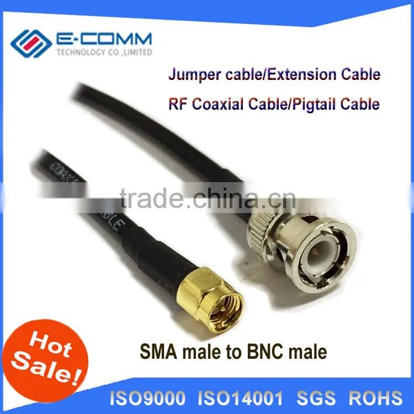 High Quality 50cm 20 Inches Cable Connector BNC Male Jack Plug To SMA Male Straight Crimp RG316 Pigail Connector Cable photo-2