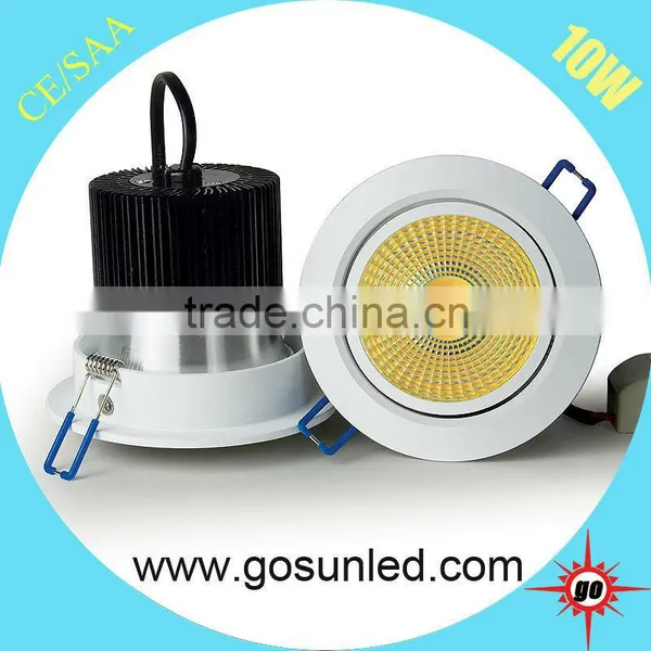 Ceramic PCB 100lm/w CRI>82 10W LED COB Downlight