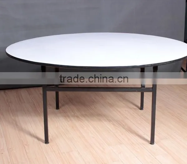 Plywood Round White Restaurant Buffet Table photo-2