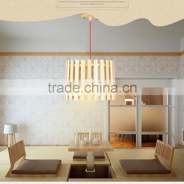 Wooden LED Pendant Light JK-8005B-06 Hanging Pendant Lamp Wooden Modern Style photo-5