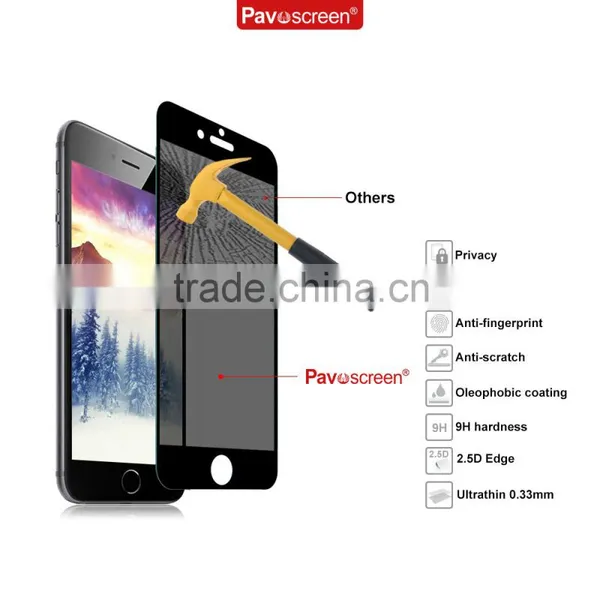 Pavoscreen Premium Privacy Tempered Glass Screen Protector For IPhone 6 / 6s Ultra Thin 99.99% Touch-Screen Accurate photo-3