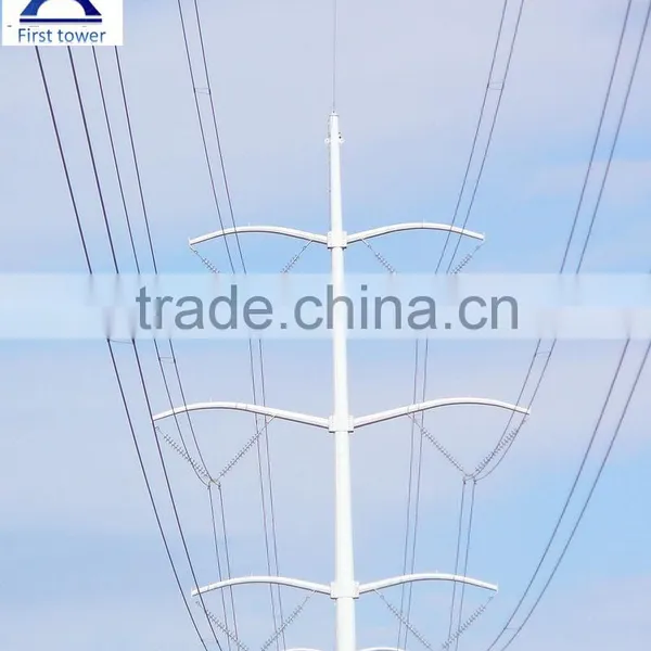 Hot-dip-galvanized Electrical Line Tubular Steel Pole Tower photo-6