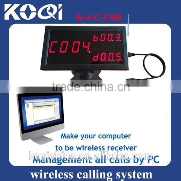 Ticket Queue Management by Computer Software + Keyboard CE Certification Led Number Call System Restaurant Waiter Call System photo-5
