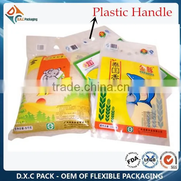 Customized Print 3 Sides Sealed Rice Pouch With Handle photo-3