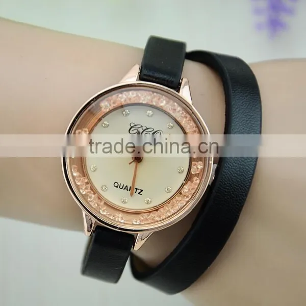 Long Strap Women Vintage Wrapped Leather Strap Quartz Watch photo-2