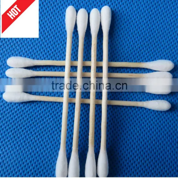 Double Sides Beauty Use Wooden Stick Cotton Buds