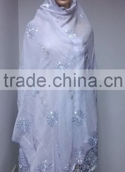 SCF -0108 White 2016 New Coming Design Nice Muslim Embroidery Scarf ,shawls , Pashmina Shawl Scarf , Fashion Women Long Scarf photo-5