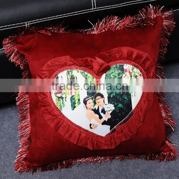 Newest Heart Shape Cushion Cover for Sublimation, Printing Photo Pillow photo-3