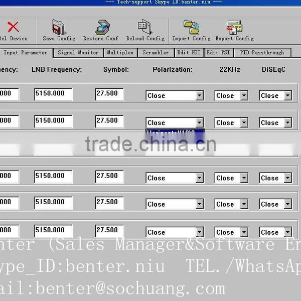 6*DVB-S2 to 4 QAM TransModulator With MUX-Scrambler(6*DVB-S/S2+6*ASI In,4*DVB-C RF Out) photo-4
