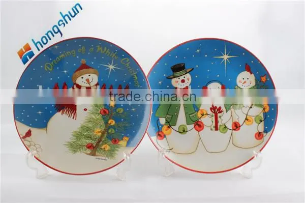 Christmas White Porcelain Dinner Plate Ceramic Dinnerware Plates photo-3