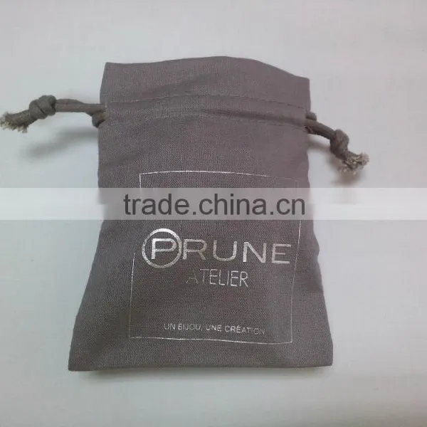Grey Organic Cotton Tea Packing Bag