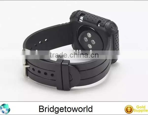 Colorful Protective Case With Silicone Watch Band Wrist Strap For Apple Watch photo-2