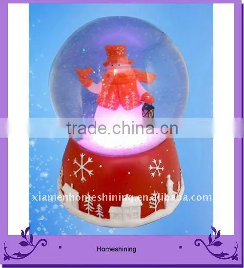 Colorfull Snowman Christmas Snowglobe