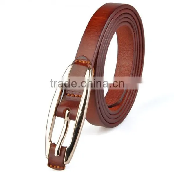 Fashion Ladies Skinny Genuine Leather Belt