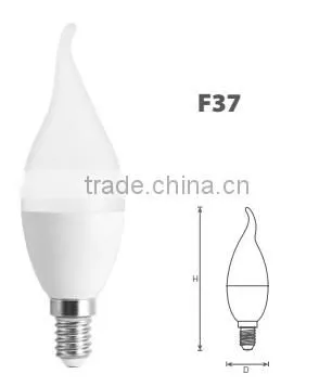 2016 High Quality 3w F37 Led Candle Light E14 E27 LED Chandelier Light