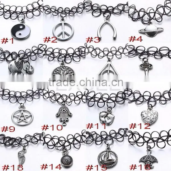2015 Hot Plastic Elastic Tattoo Choker Necklace photo-2