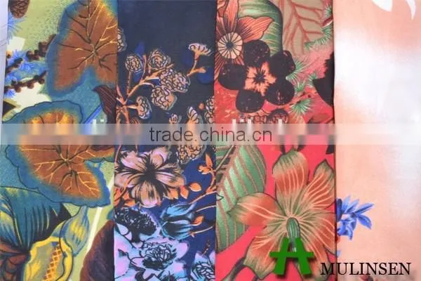Shaoxing Mulinsen Textile Soft Handfeeling 100% Polyester Twist Satin Fabric Print photo-4