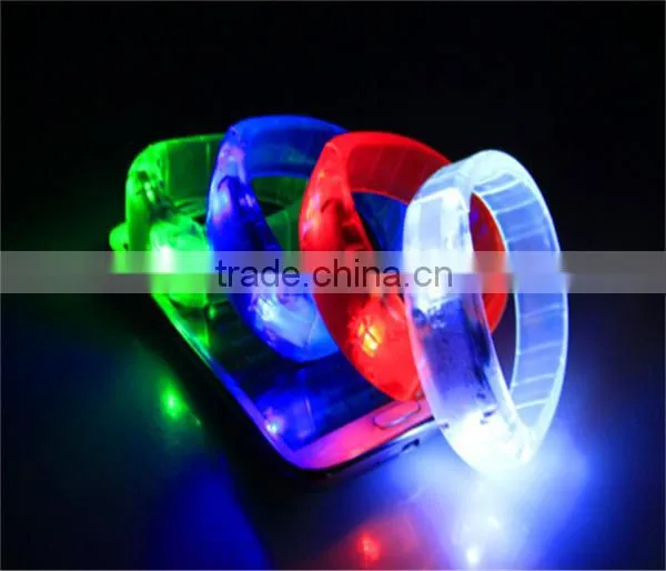 Activated Sensor LED Flashing Flash Glowing Bracelet Bracelets bangle Wrist Strap