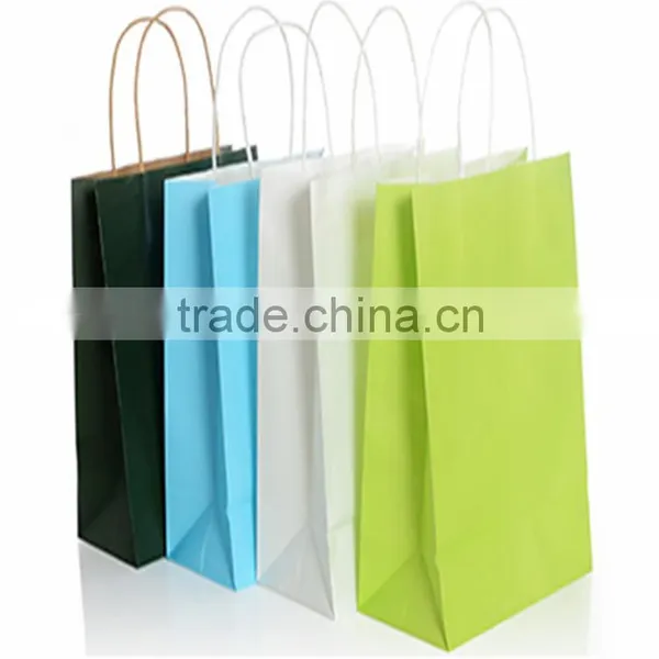 Newest Design Colorful Brown Kraft Paper Bag With Brown Twisted Handle photo-3