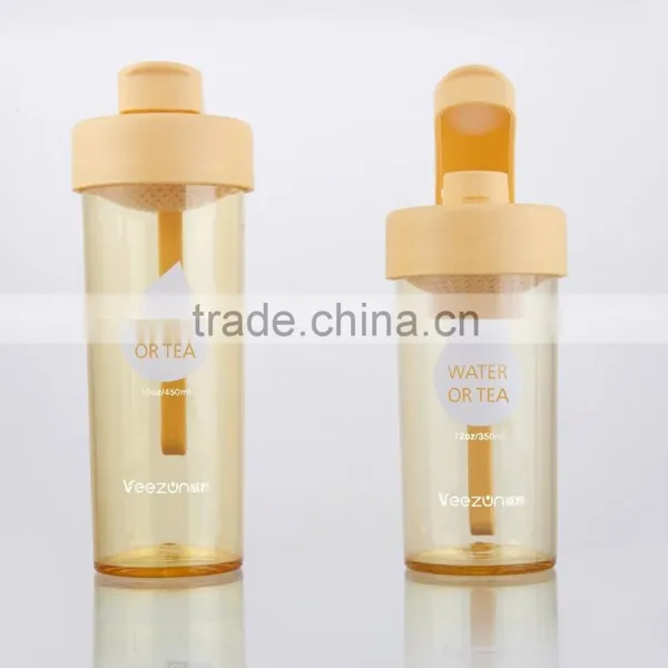 BPA Free Clear Plastic Joyshaker Drinking Water Bottle With Handle photo-5