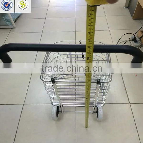 Foldable Wire Mech Shopping Cart RH-FC05 For Aluminum Foldable Shopping Trolley With Two Wheels photo-4