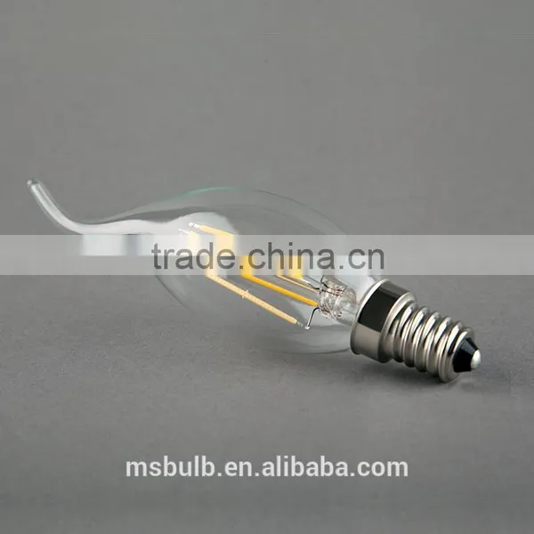 Mingshuai Chandelier LED Filament Candle Candelebra C35 Full Glass Lamp 4W E14 Dimmable photo-3