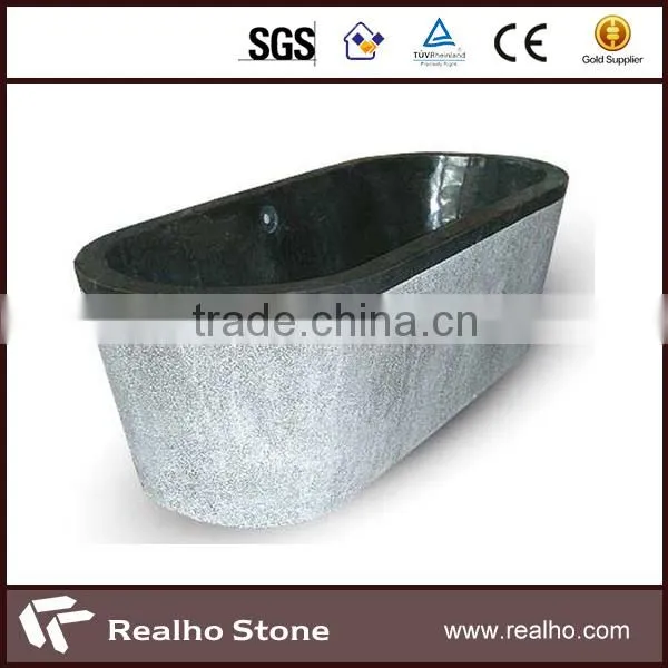 Round Black Stone Bowl Bathtub Price photo-4