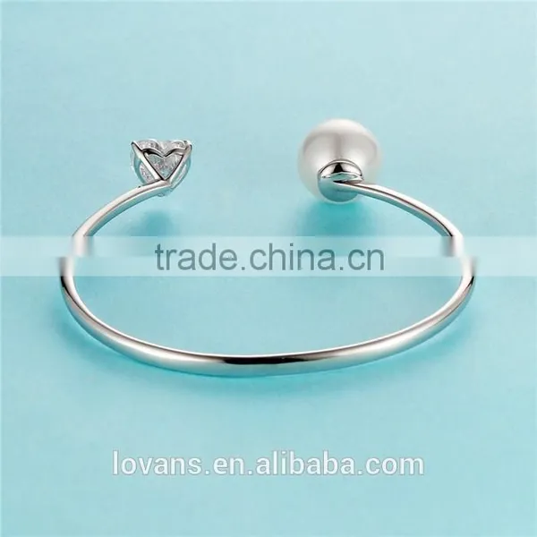 Hot Selling Openable Pearl Bangle FB051 photo-3