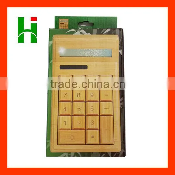 2016 Fashion Solar Powered Bamboo Wooden Calculator photo-3