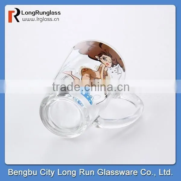 LongRun 360ml Hot New Products for 2015 Promotional Drinking Glass Mug Handle With Customer's Logo photo-4