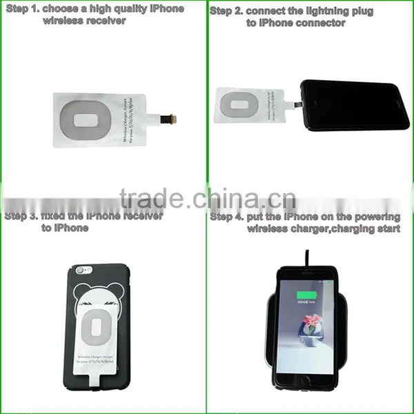 2016 New Ultra Thin Qi Wireless Charger Receiver for IPhone, Android photo-3