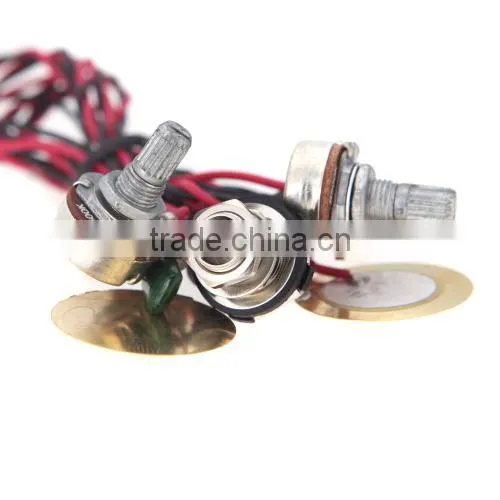 Dual Piezo Pickup Pick-up 6.35mm Jack With Volume Tone Control for Acoustic Guitar Ukulele photo-2