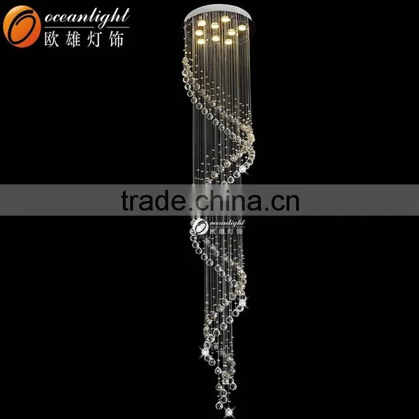 Sprial Cross Crystal Strings Modern Hanging Chandelier Crystal Chandelier OM88586-450W photo-2