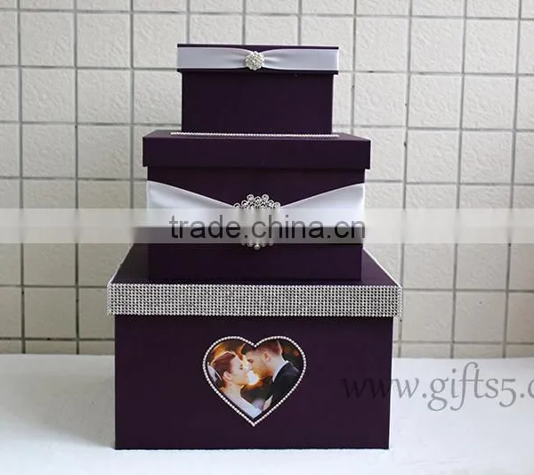 Elegant Wedding Card Box Handmade Wedding Box With Photo Frame photo-2
