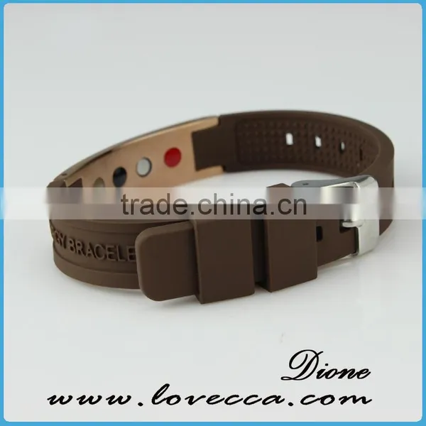 High Quality Health Care Men and Female Silicone Magnetic Bio Bracelets photo-5